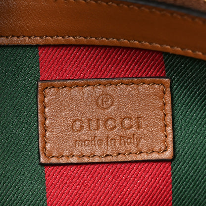 Gucci GG Supreme Monogram Emblem Large Tote Bag Beige Dark Brown 6 of 9