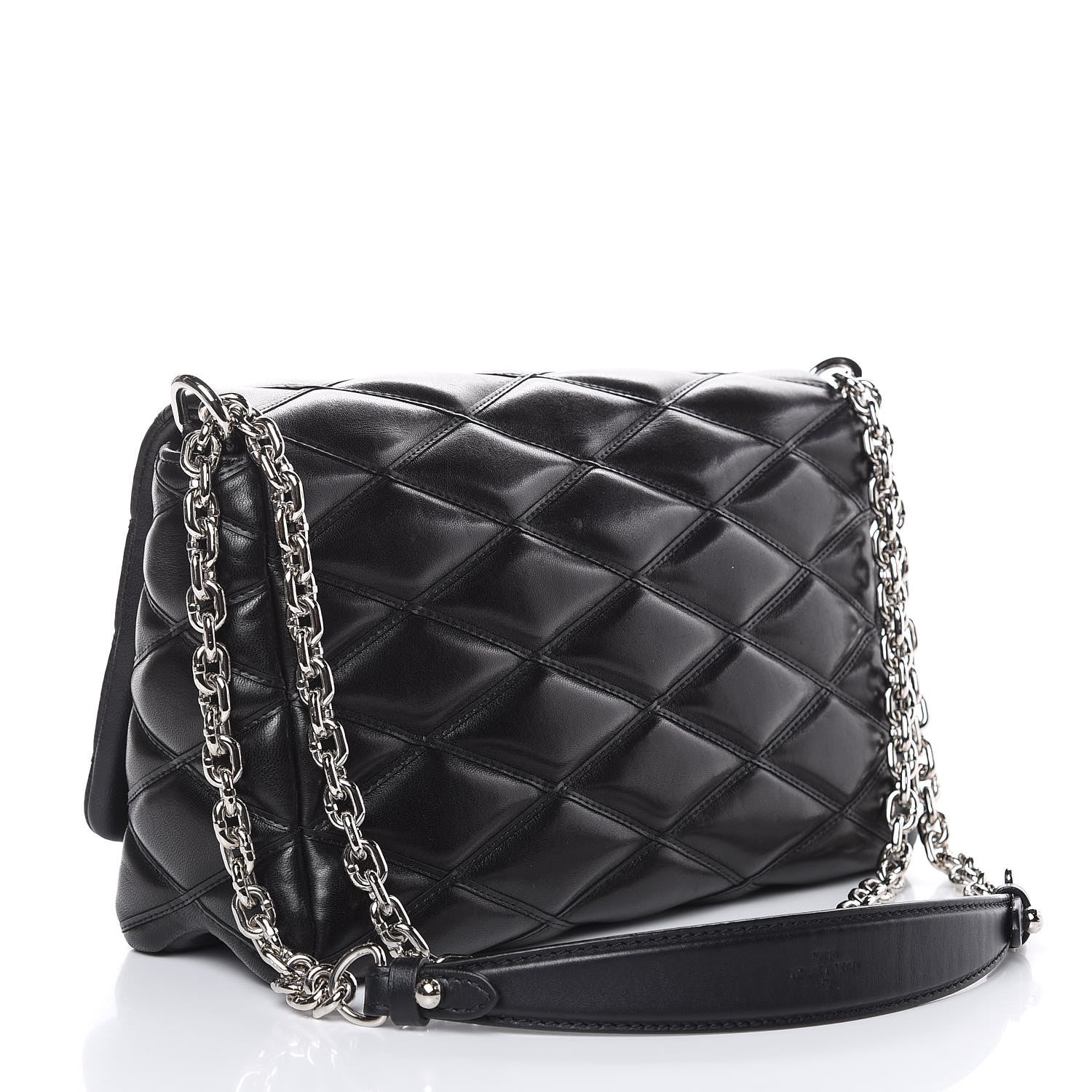 Louis Vuitton Lambskin Malletage GO-14 MM Black 3 of 12