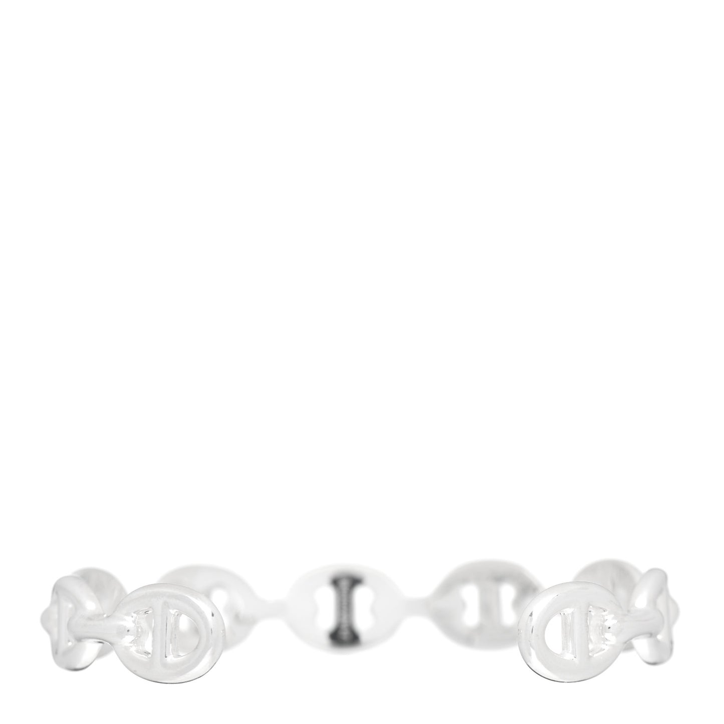 Sterling Silver MM Chaine d'Ancre Enchainee Cuff Bracelet SH