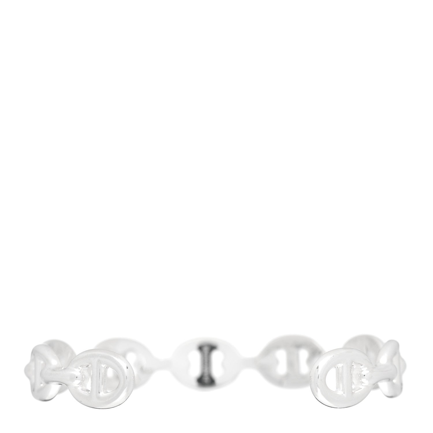 Hermes Sterling Silver MM Chaine d'Ancre Enchainee Cuff Bracelet SH 3 of 4