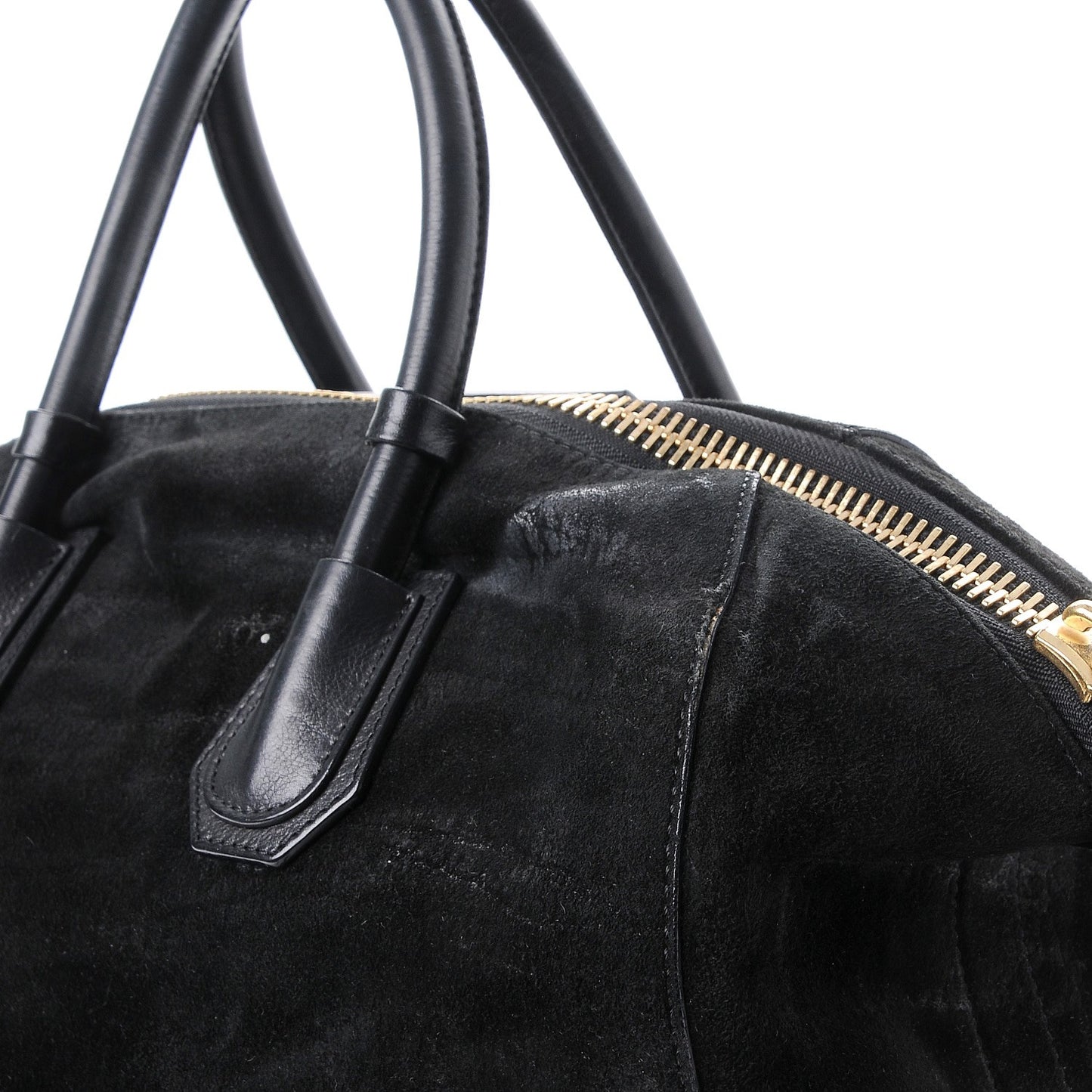 Suede Calfskin Large Antigona Black