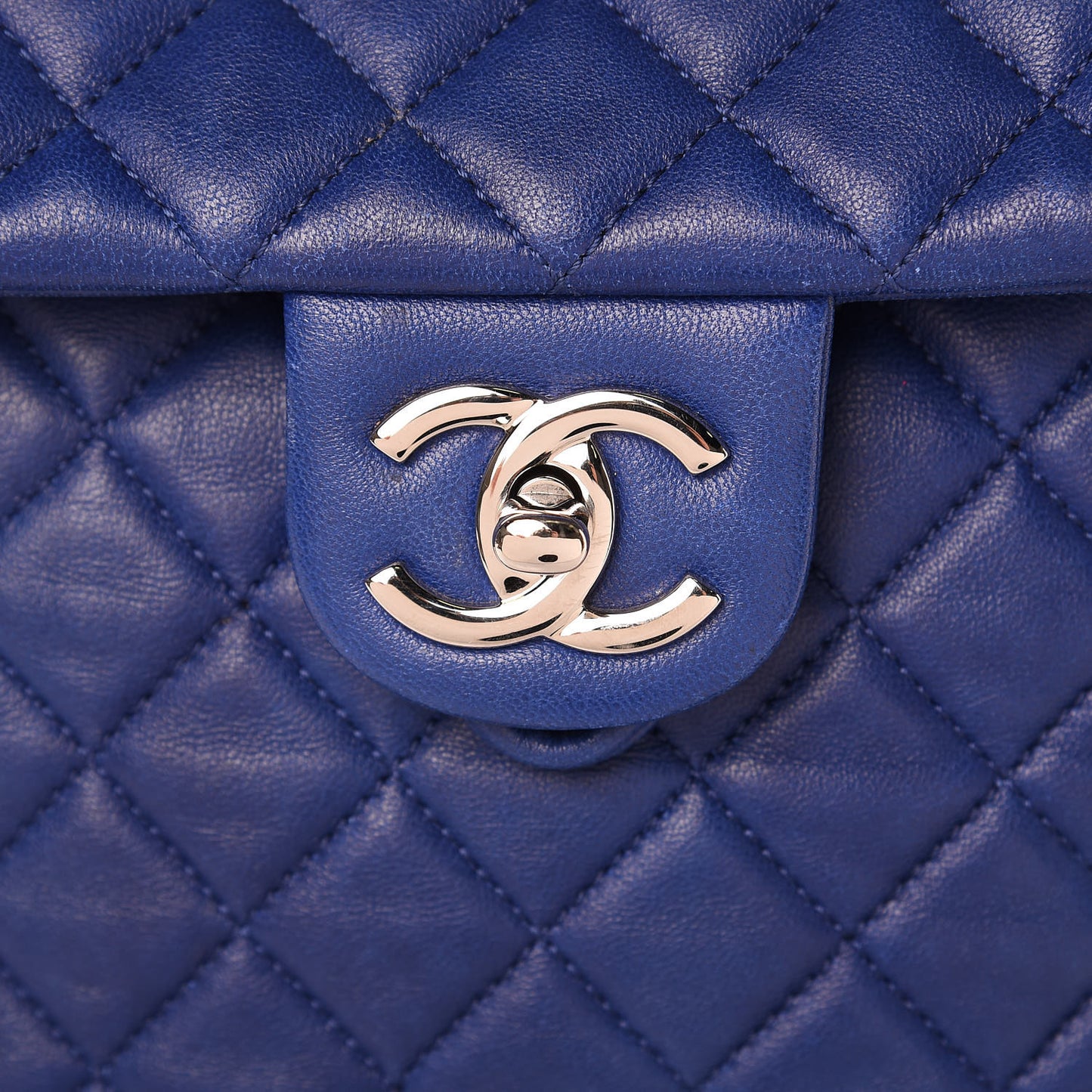Lambskin Quilted Large Urban Spirit Backpack Blue