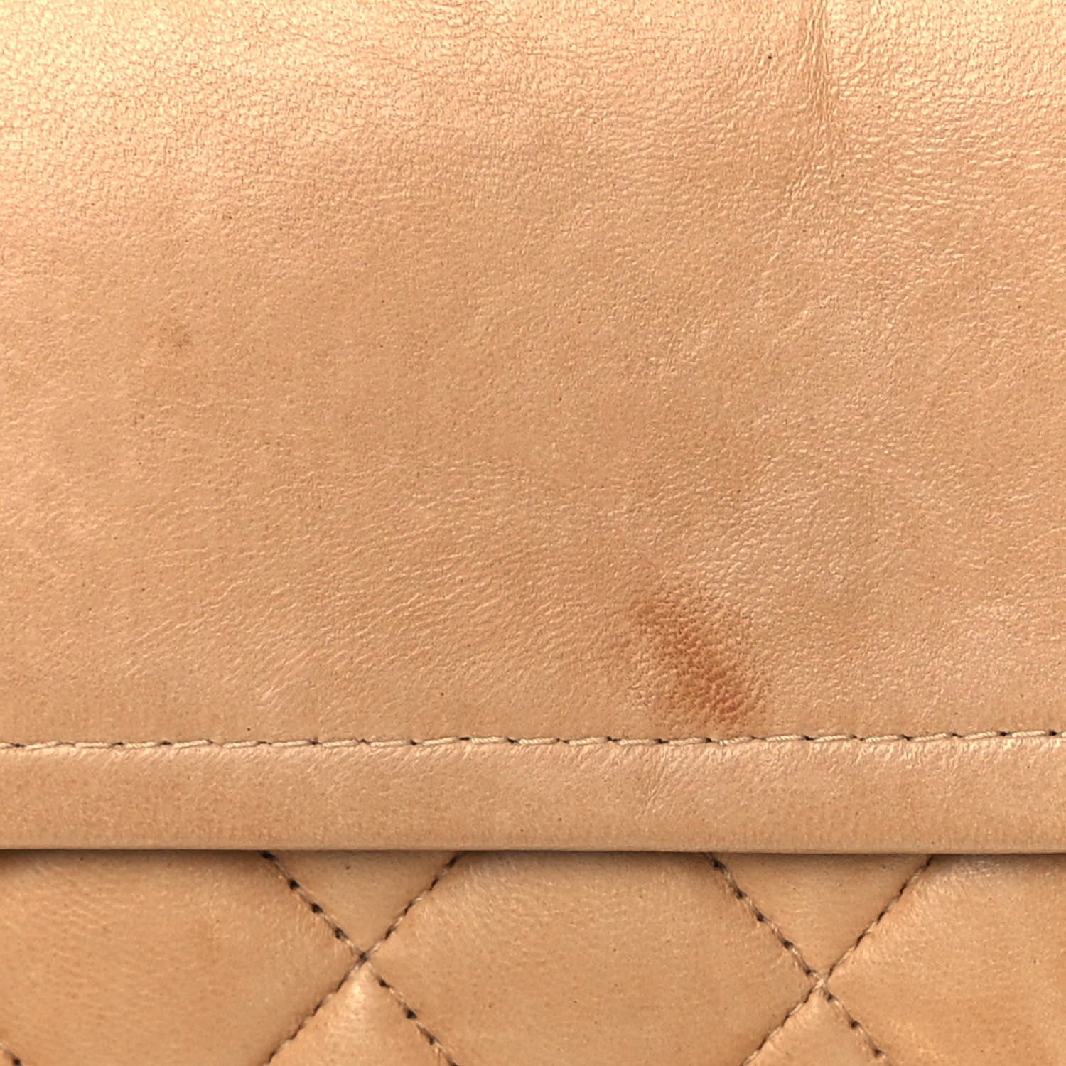 Chanel Lambskin Quilted Medium Double Flap Beige 12 of 12
