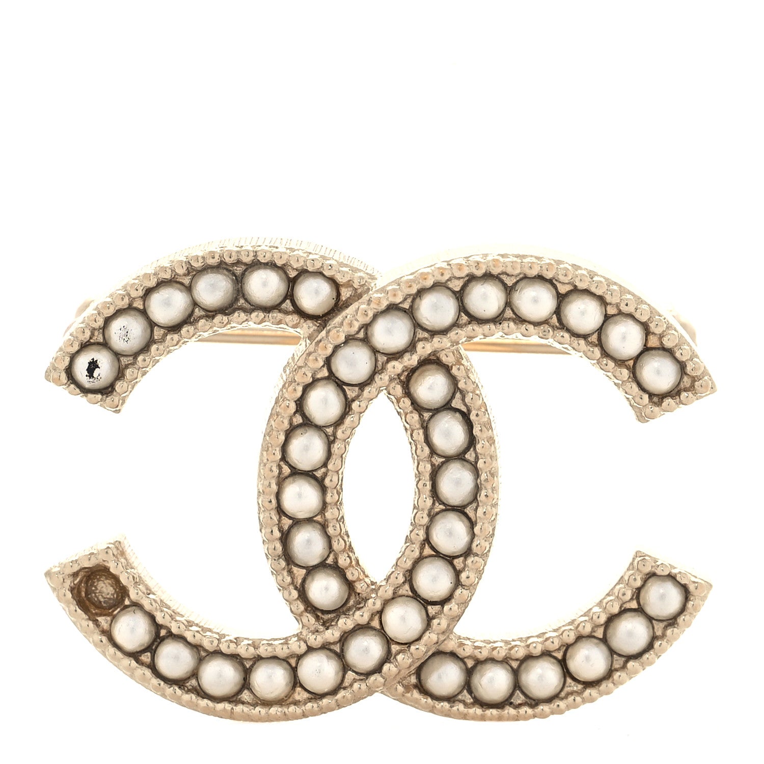 Chanel Pearl CC Mini Brooch Gold 1 of 5