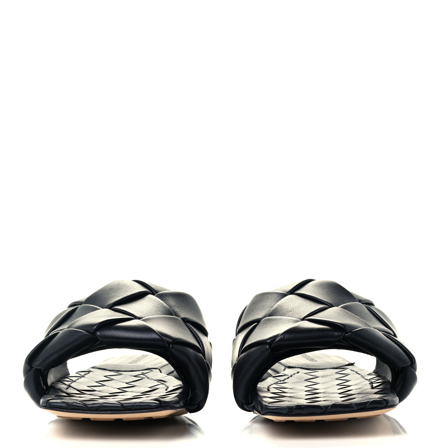 Bottega Veneta Nappa Maxi Intrecciato Lido Flat Sandals 38 Black 3 of 8