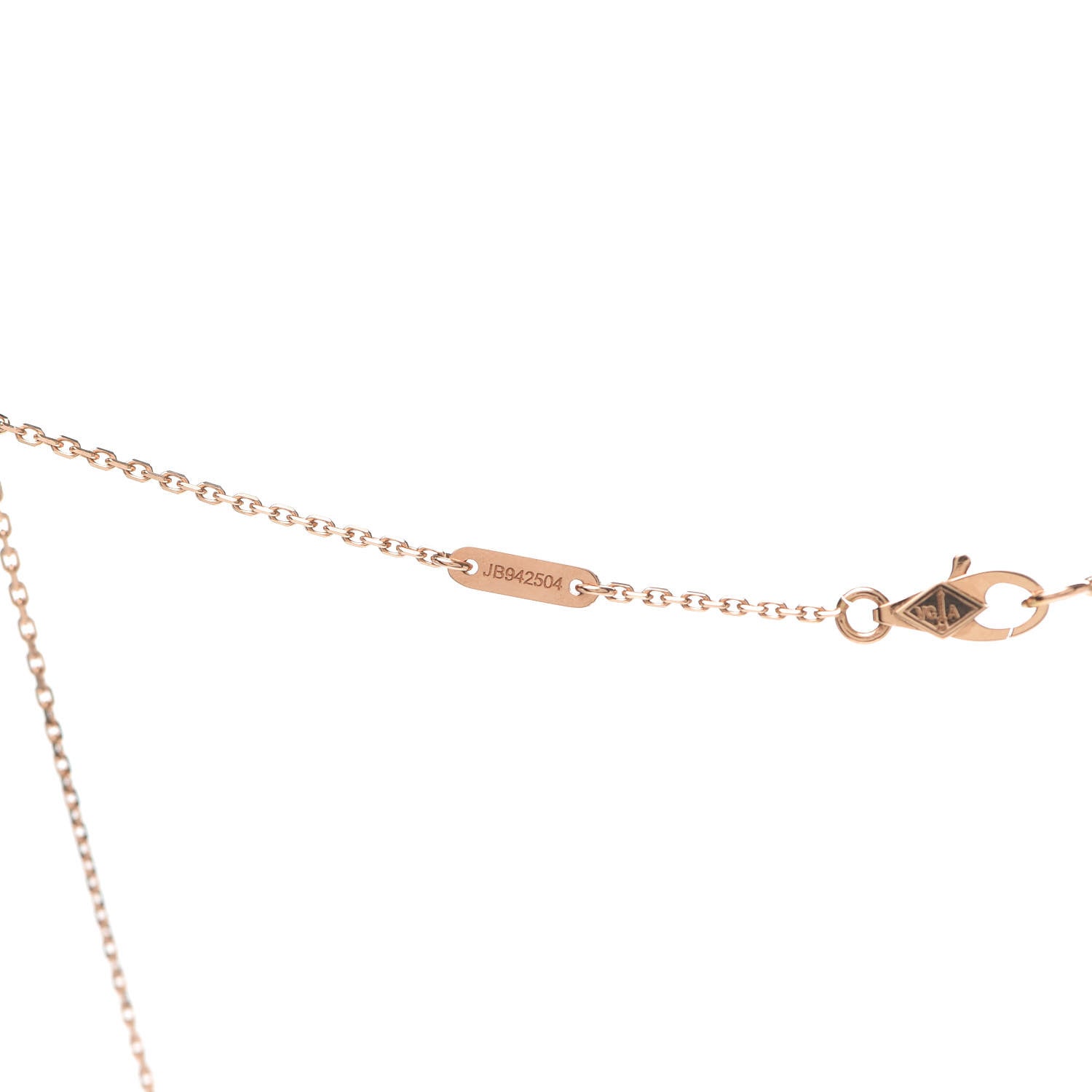 Van Cleef & Arpels 18K Rose Gold Carnelian Sweet Alhambra Pendant Necklace 6 of 7