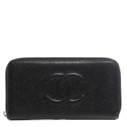 Chanel Caviar Large Timeless CC Zip Around Wallet Black 1 of 8