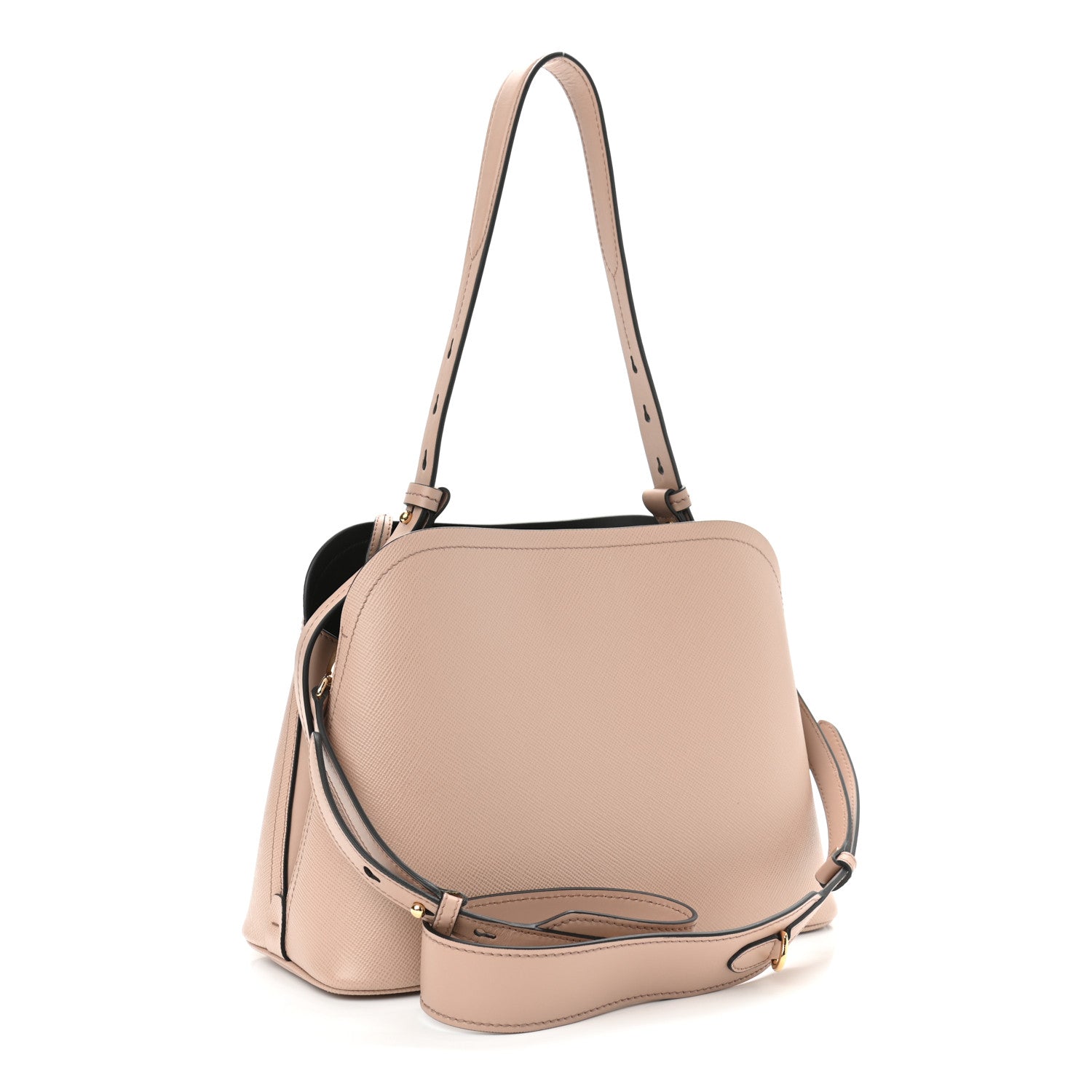 Prada Saffiano Cuir Small Matinee Tote Cipria Black 3 of 11