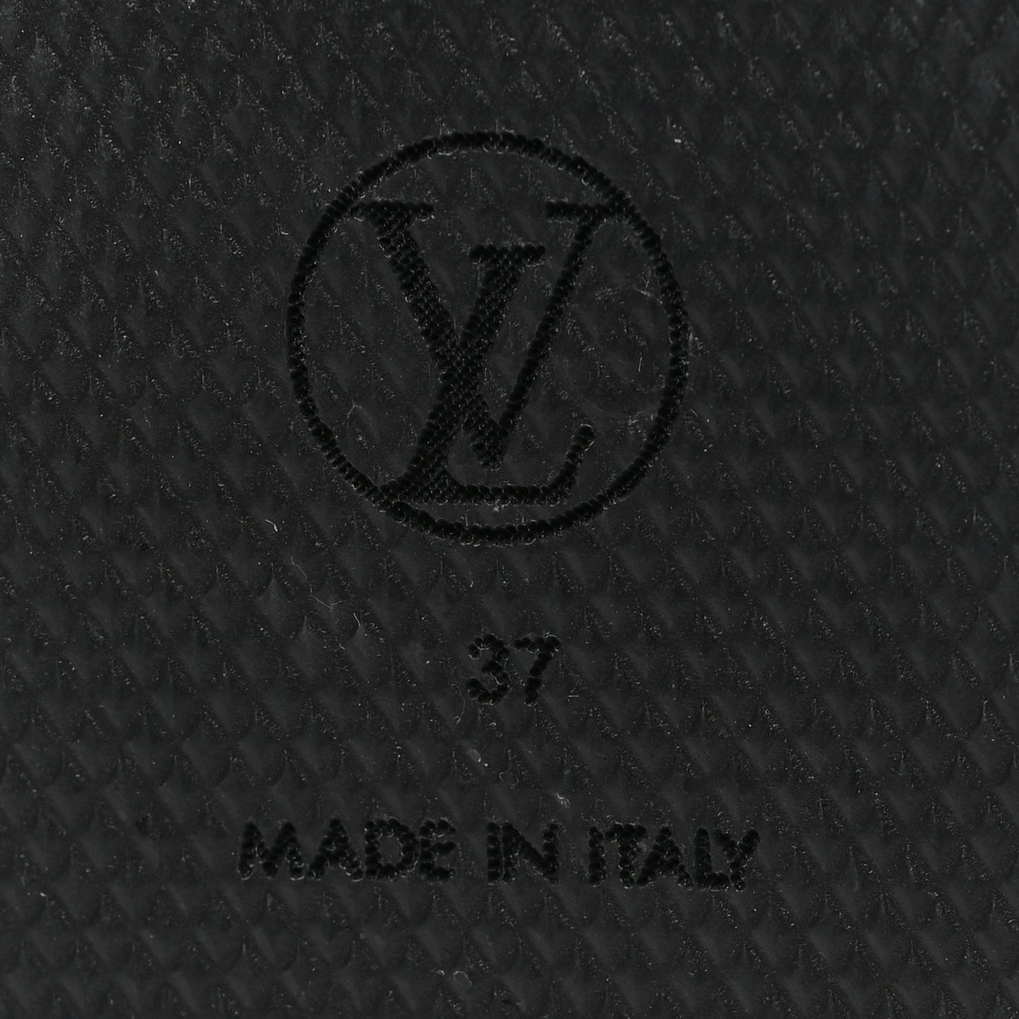 Calfskin Embossed Monogram Sunset Flat Comfort Mule 37 Black