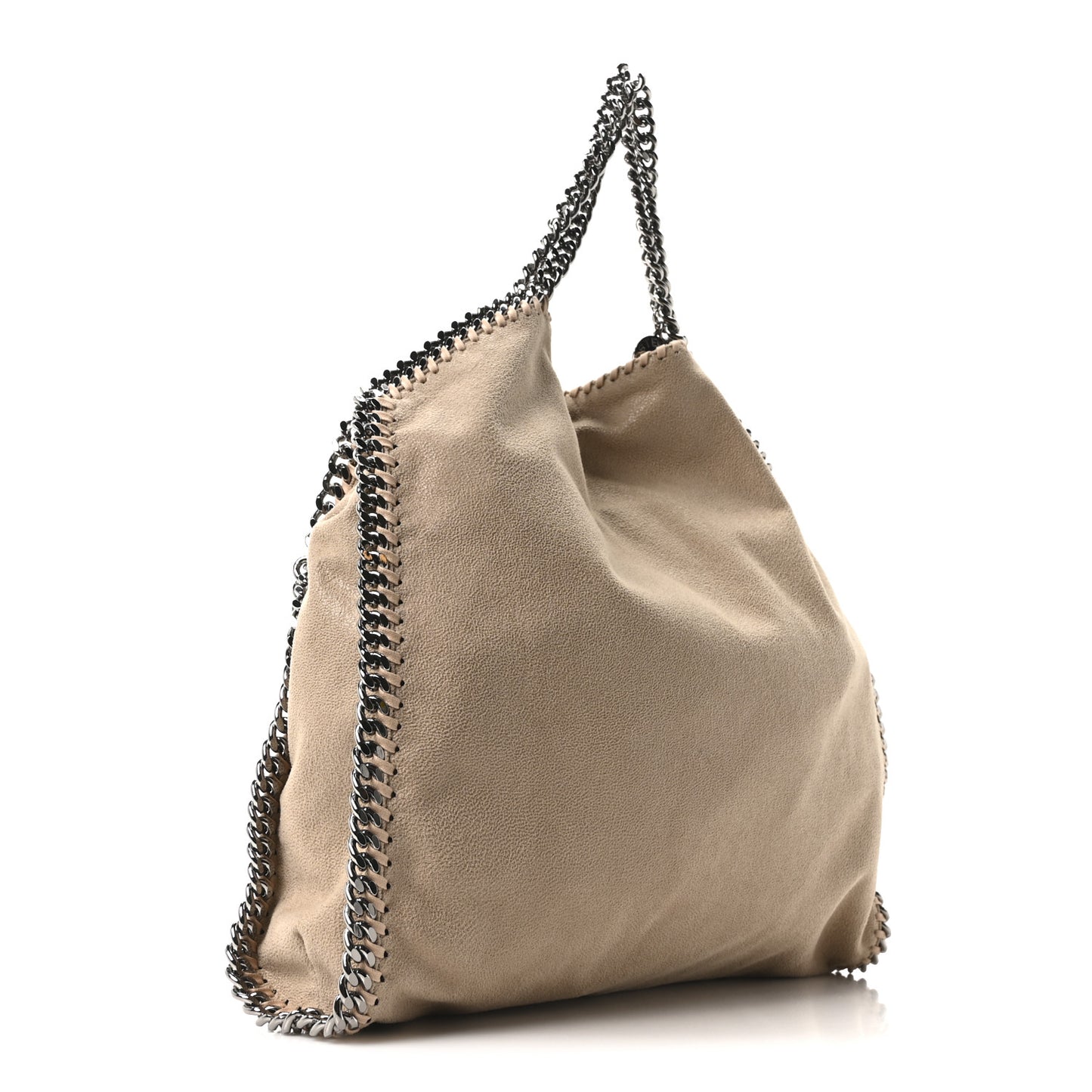 Shaggy Deer Falabella Fold Over Tote Taupe