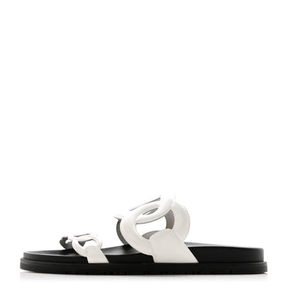 Hermes Nappa Womens Extra Sandals 40 White 1 of 11
