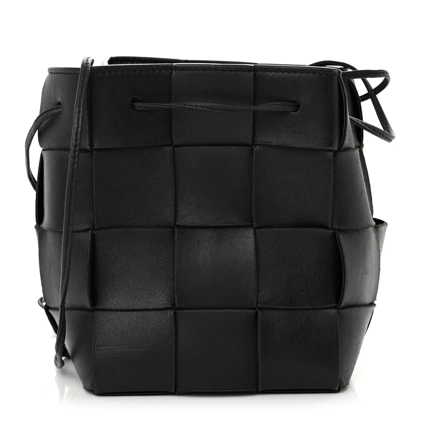 Nappa Maxi Intrecciato Cassette Bucket Bag Black