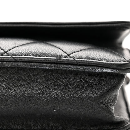 Chanel Lambskin Quilted Boy Wallet On Chain WOC Black 16 of 17