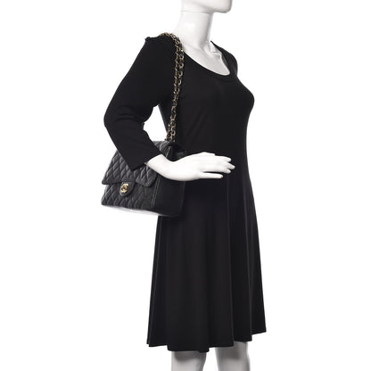 Chanel Caviar Quilted Jumbo Single Flap Black 2 of 12