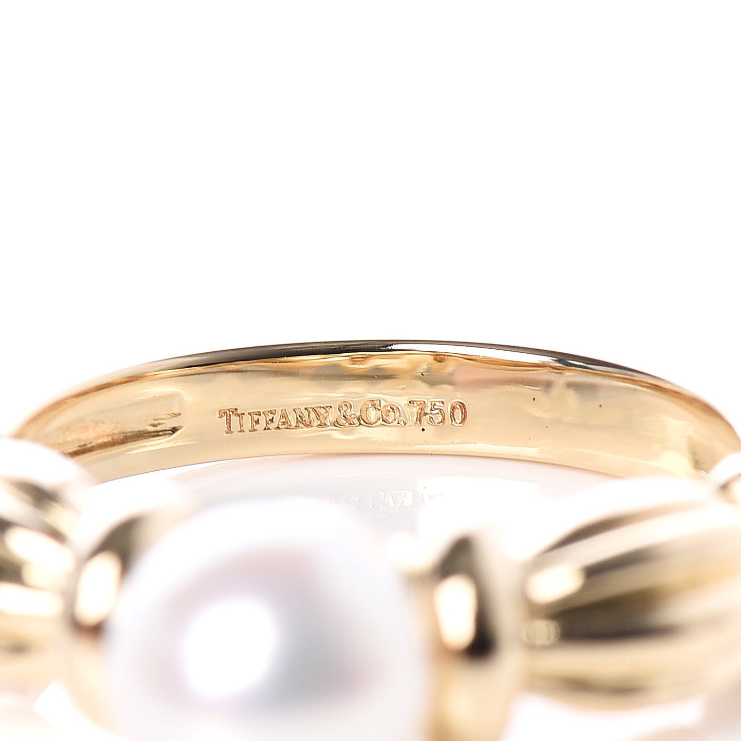 18K Yellow Gold 7-7.5mm Pearl Ring 52 6