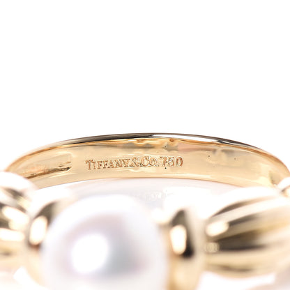 Tiffany 18K Yellow Gold 7-7.5mm Pearl Ring 52 6 5 of 5