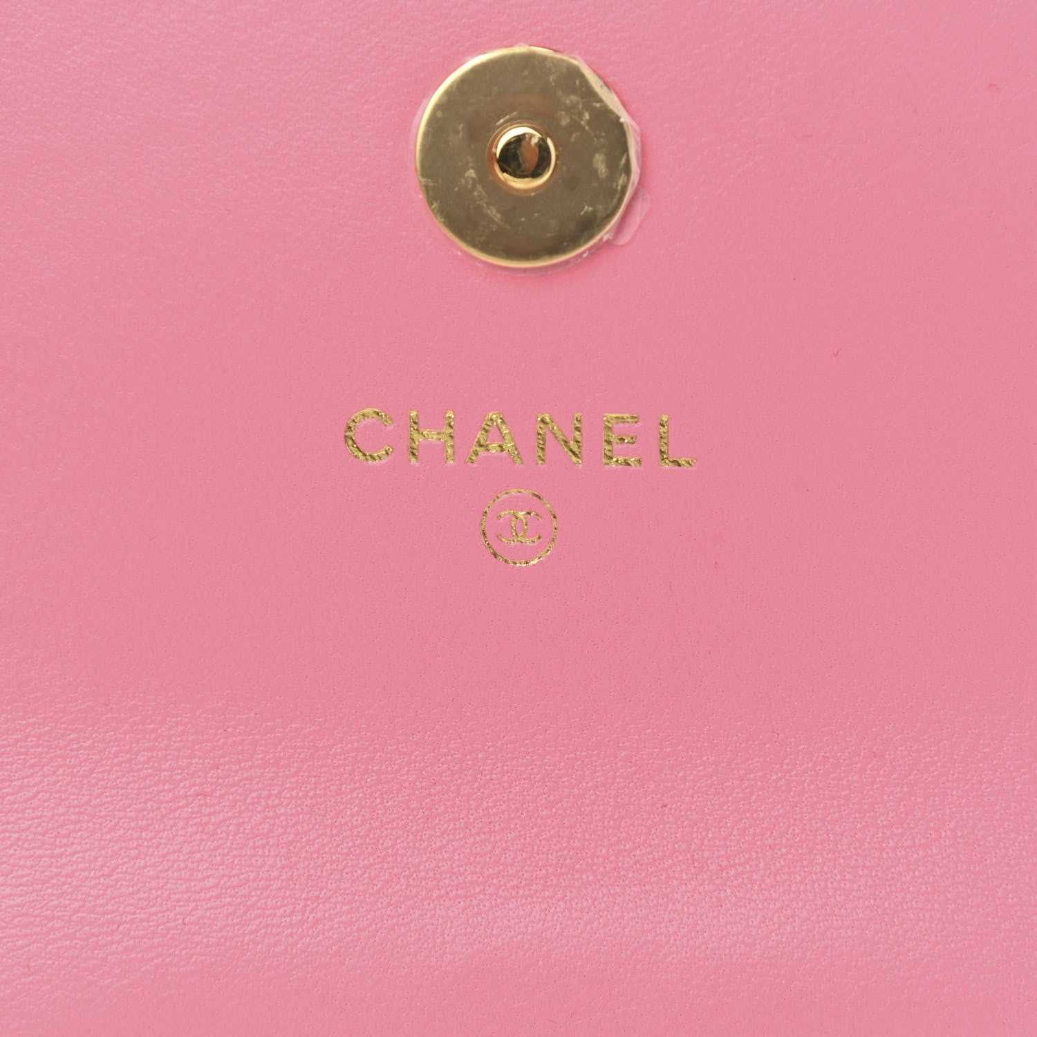 Chanel Lambskin Quilted CC Hook Card Holder Pink 6 of 9