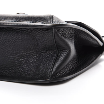 Gucci Pebbled Calfskin Medium Bamboo Daily Flap Shoulder Bag Black 8 of 8