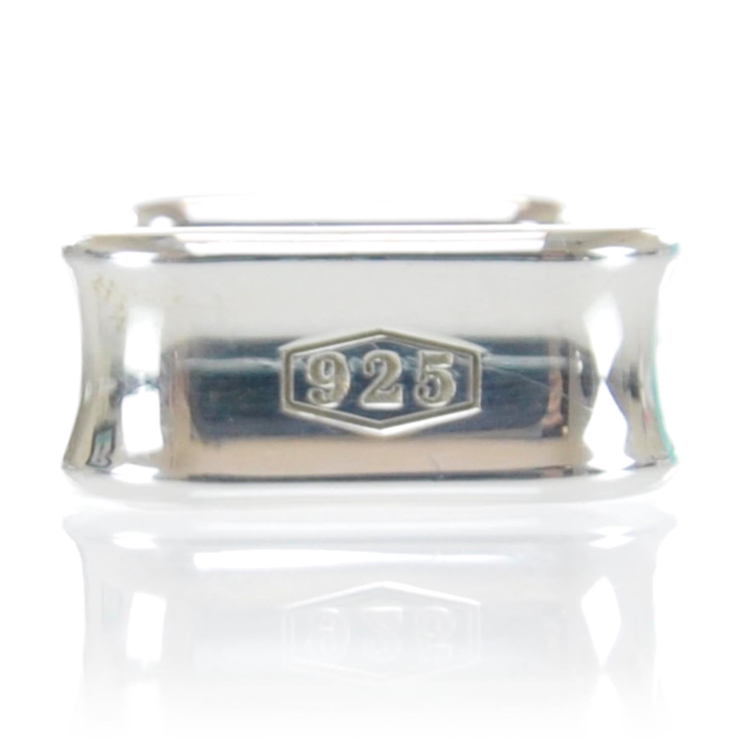 Tiffany Sterling Silver 1837 Square Ring 5 2 of 7