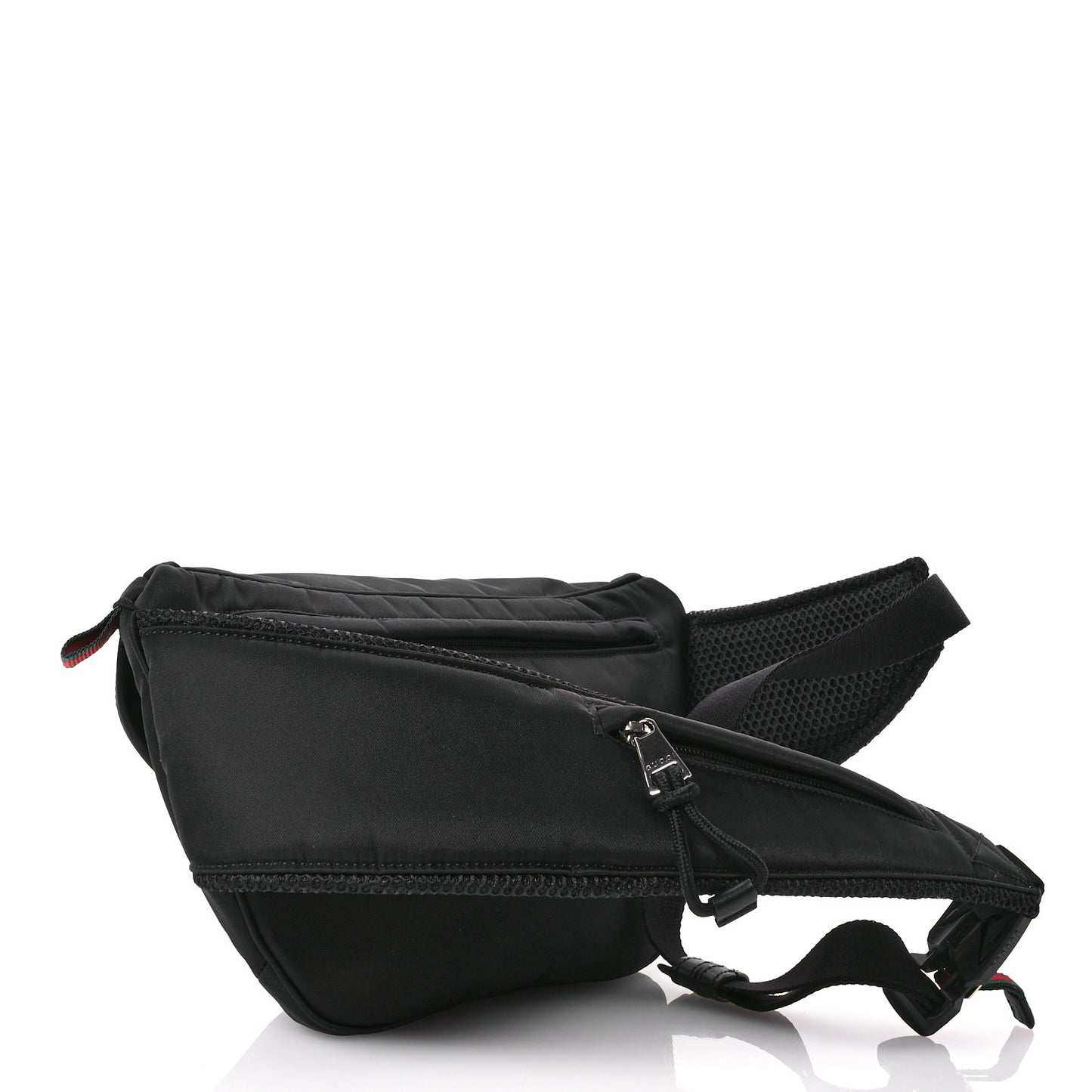 Nylon Large Logo Belt Bag Black