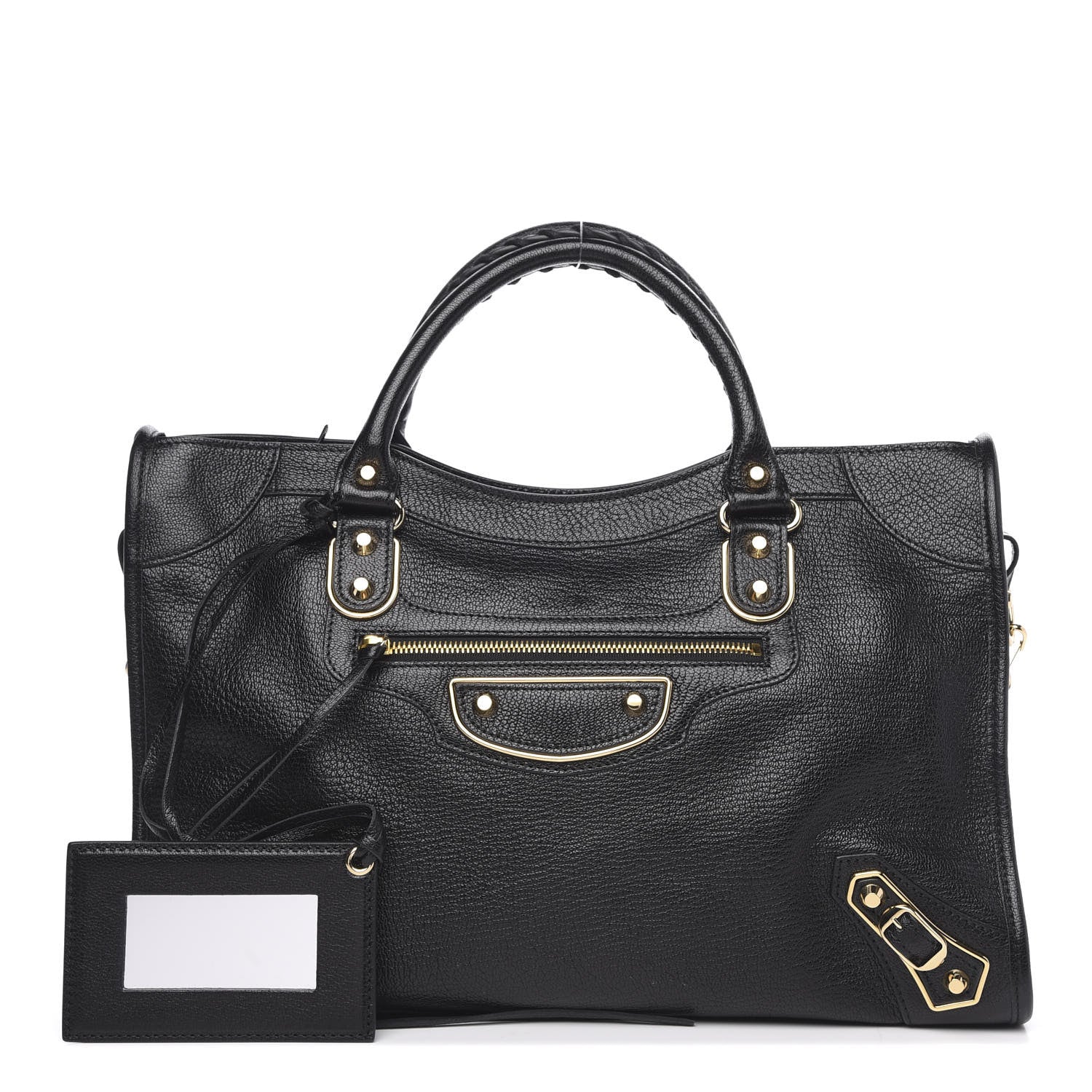 Balenciaga Chevre Gold Metallic Edge Hardware City Black 1 of 10