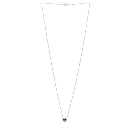 Tiffany Platinum Diamond Ruby Soleste Pendant Necklace 3 of 7