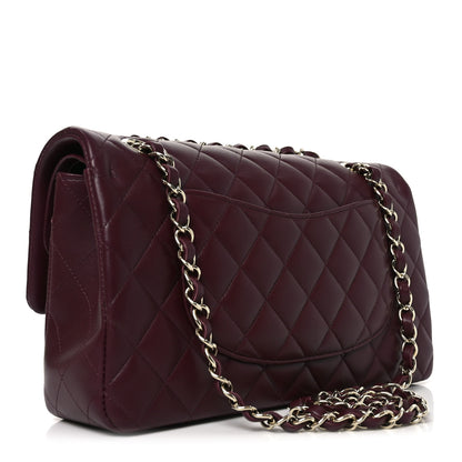 Chanel Lambskin Quilted Medium Double Flap Burgundy 3 of 10