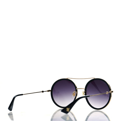 Gucci Metal Round Frame Sunglasses GG0061S Black 3 of 7