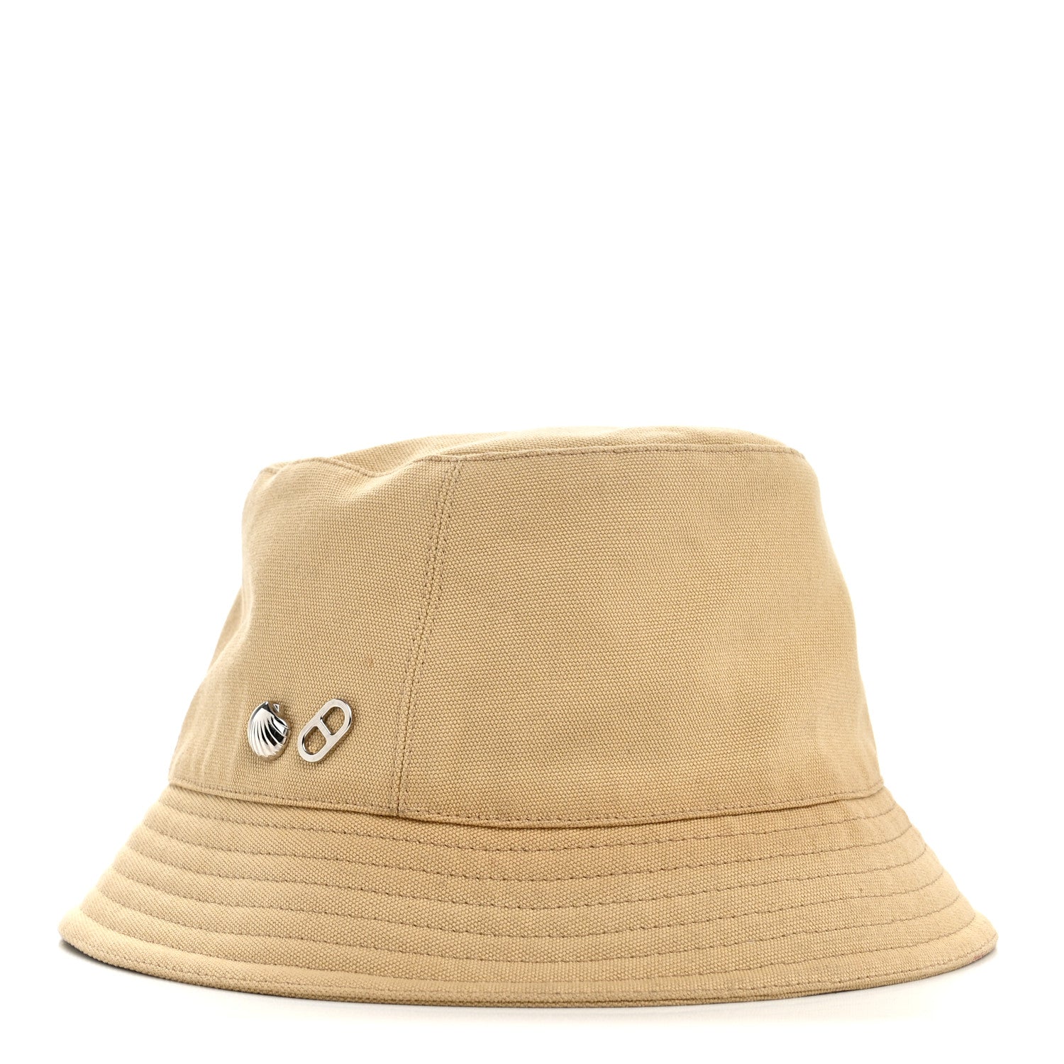 Hermes Cotton Canvas Calvi Seashell Bucket Hat 57 Naturel 1 of 9