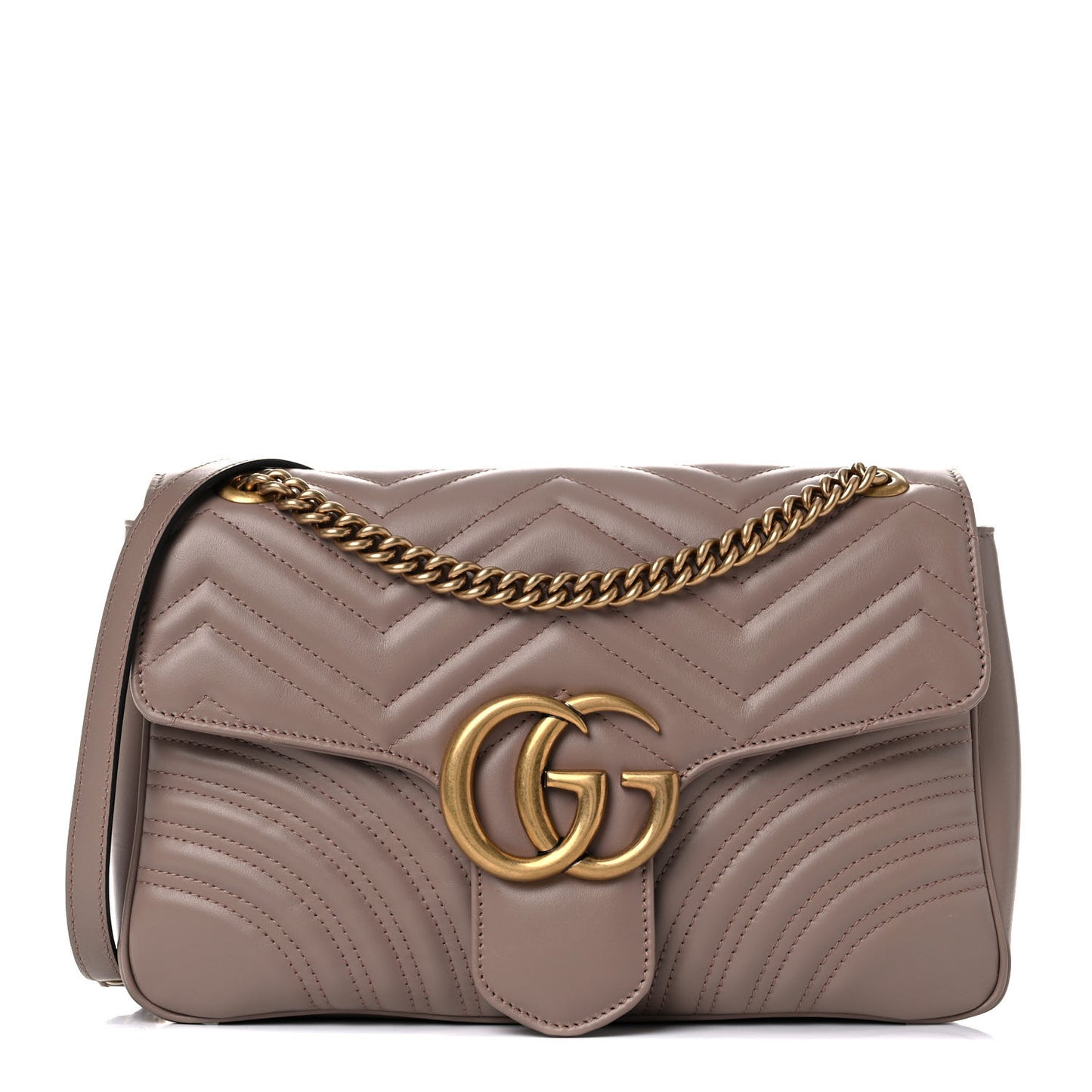 Calfskin Matelasse Medium GG Marmont Shoulder Bag Porcelain Rose