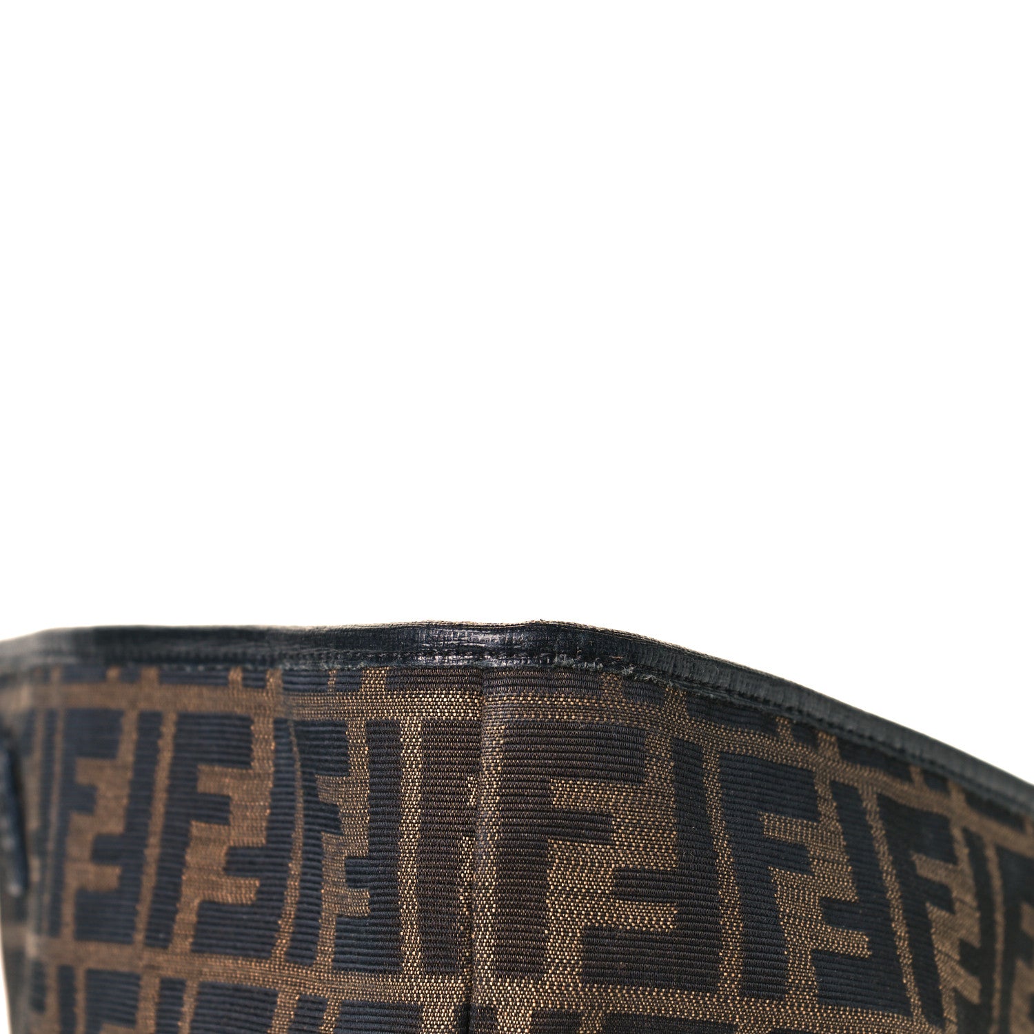 Fendi Zucca Vitello Elite Medium Roll Tote Tobacco Black 15 of 20