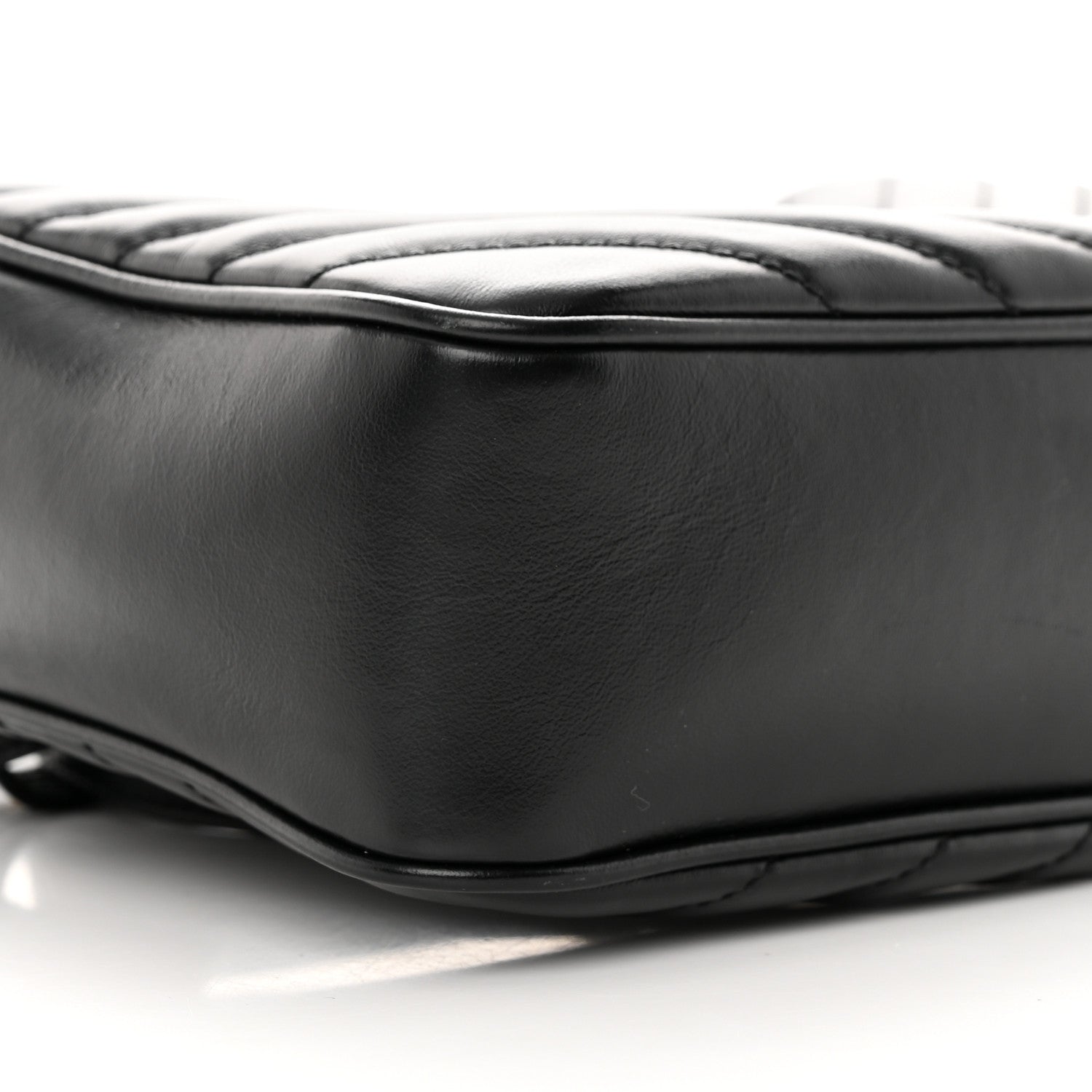 Saint Laurent Calfskin Matelasse Monogram Lou Camera Bag Black 8 of 14