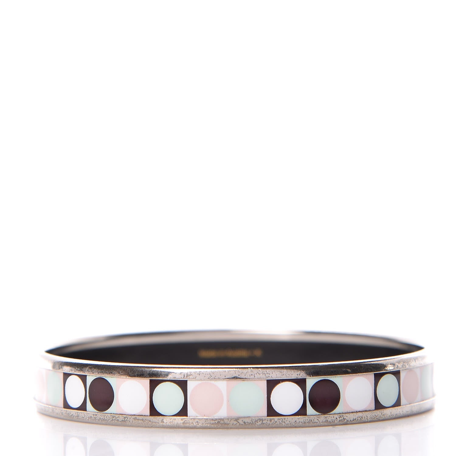 Hermes Enamel Printed Narrow Deco Dot Bracelet 65 3 of 5