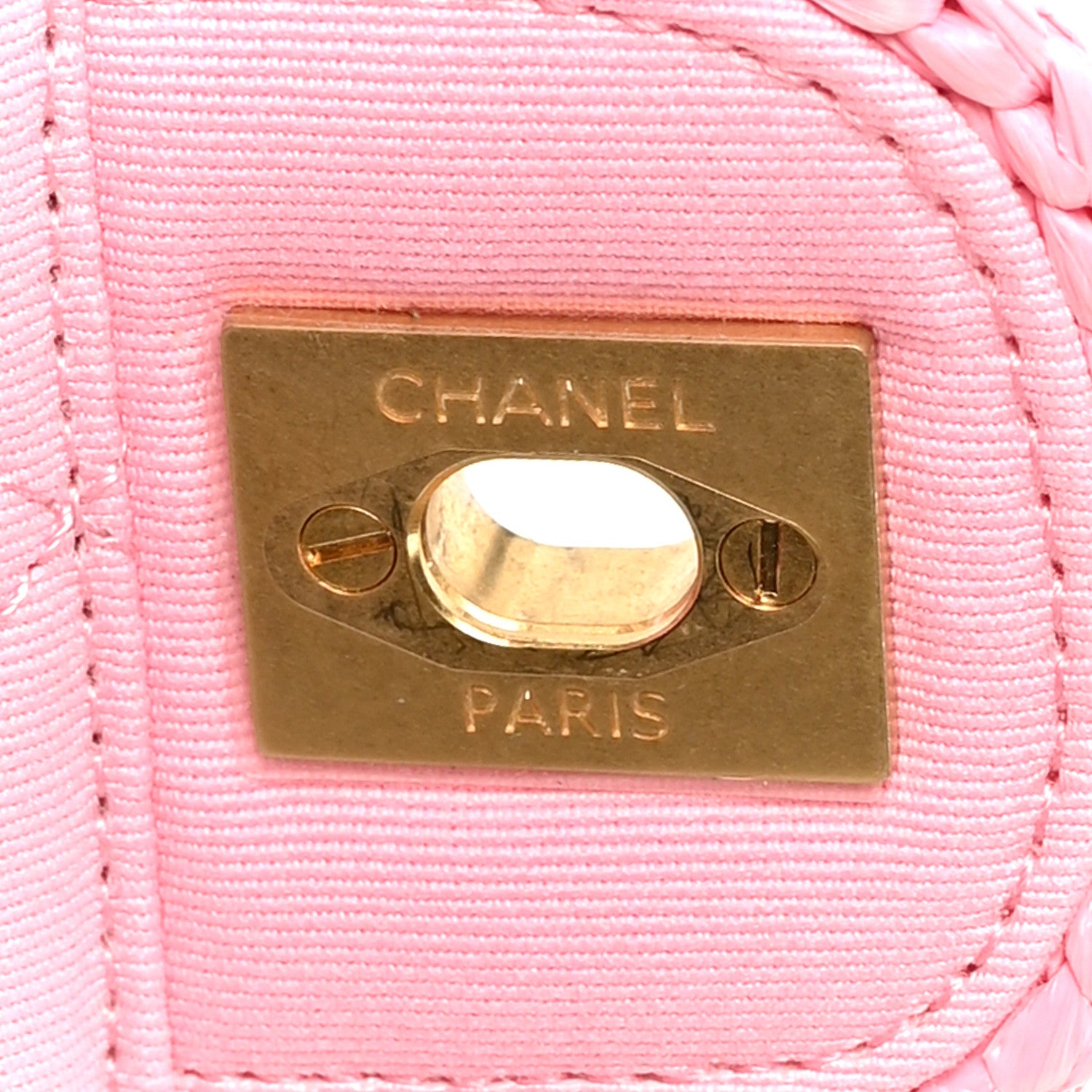 Chanel Raffia Small Dolce Raffia Flap Bag Pink 7 of 13