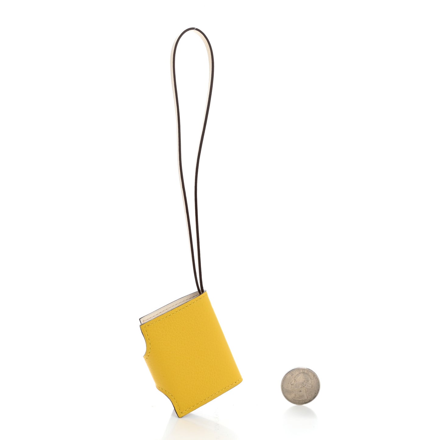 Evercolor Swift Verso Ulysse Nano Bag Charm Jaune de Naples Nata