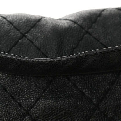 Chanel Glazed Calfskin Stitched XL On The Road Flap Black 15 of 15