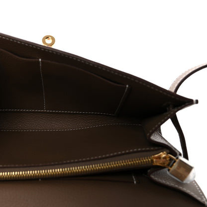 Hermes Evercolor Kelly Wallet To Go Etoupe 5 of 10
