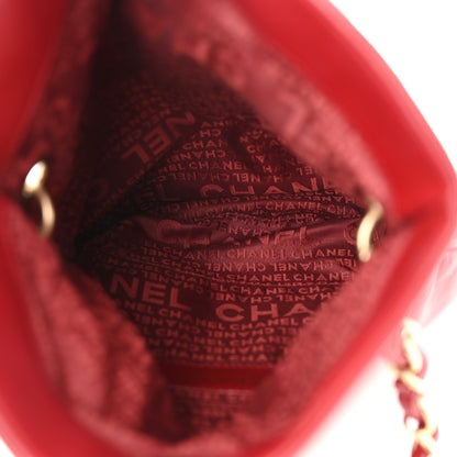 Chanel Lambskin Coco Ball Fold Over Bag Red 5 of 11
