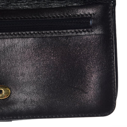 Christian Dior Monogram Flap Wallet Black 8 of 12