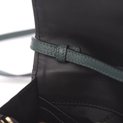 Burberry Canvas Tartan Check Mix Henley Wallet on Chain Green Multicolor 8 of 11