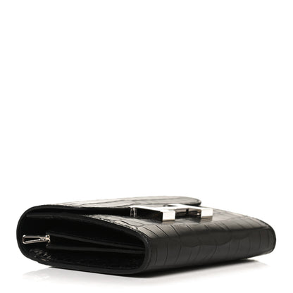 Hermes Matte Alligator Constance Short Wallet Black 4 of 9