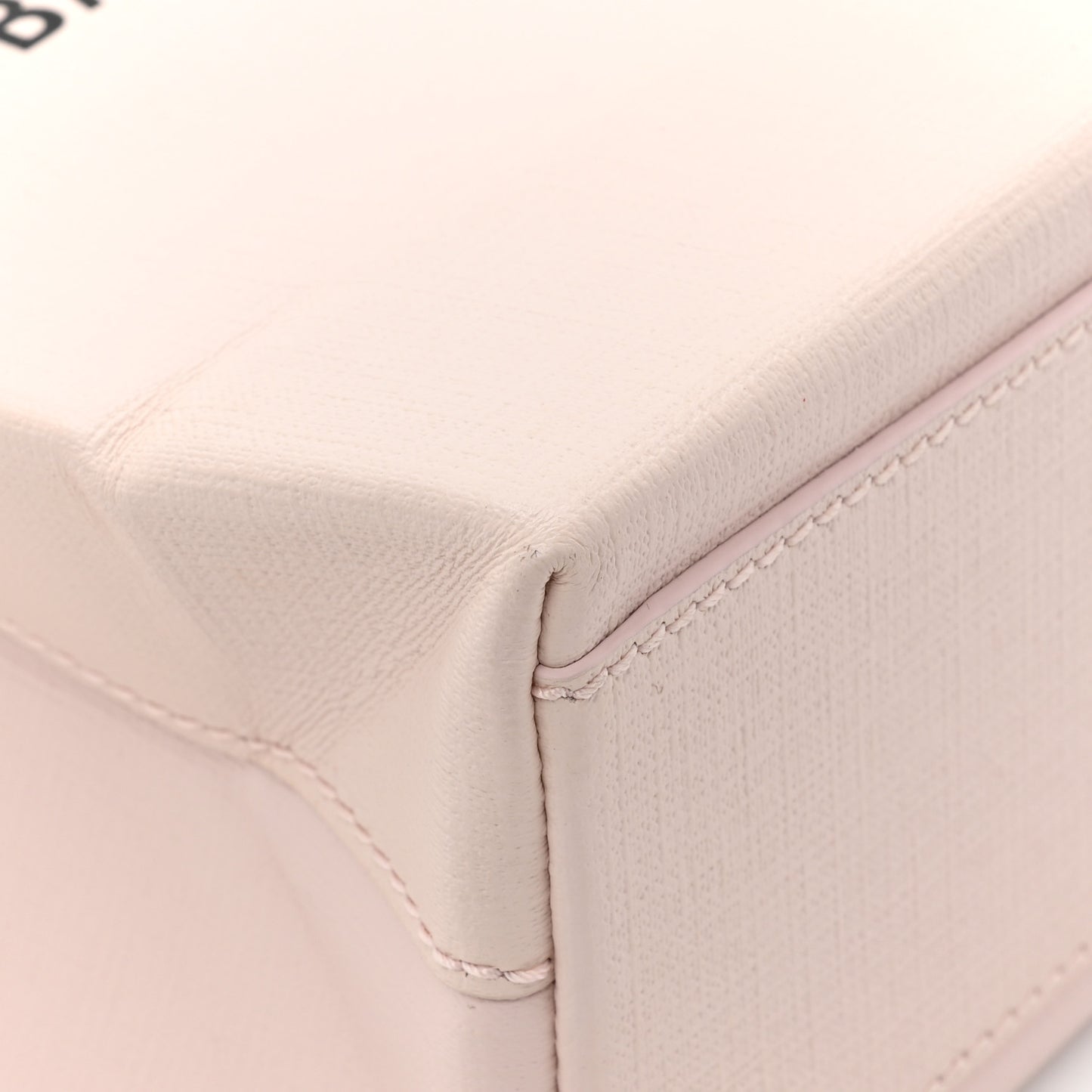 Squared Calfskin Logo North South Shopper Tote XXS Light Rose