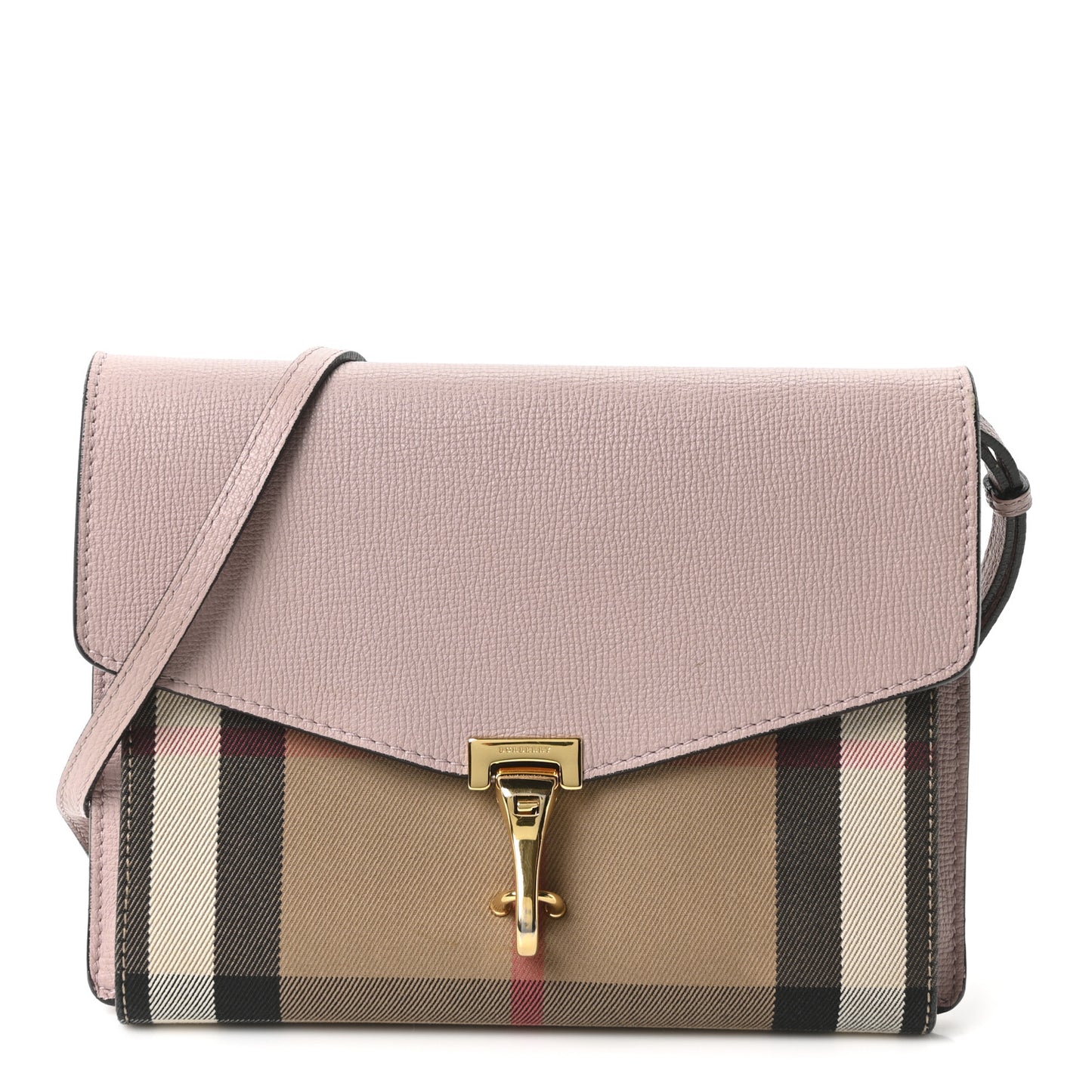 Derby Calfskin House Check Small Macken Crossbody Bag Pale Orchid
