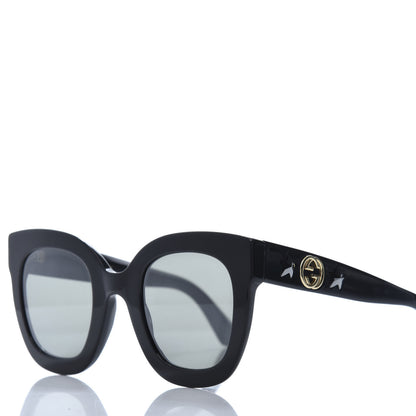Gucci Round Frame Star Sunglasses GG0208S Black 8 of 9