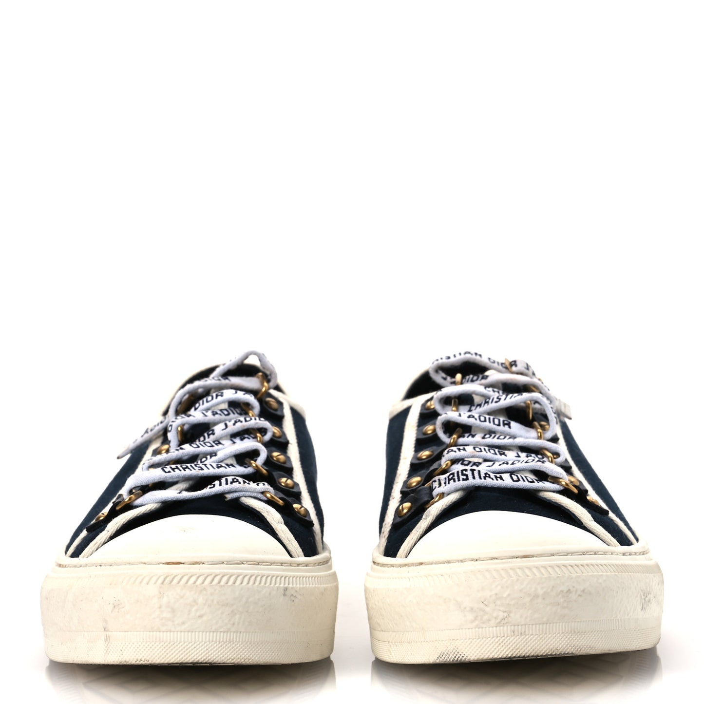 Canvas Womens Walk'n'Dior Low Top Sneakers 40 Navy