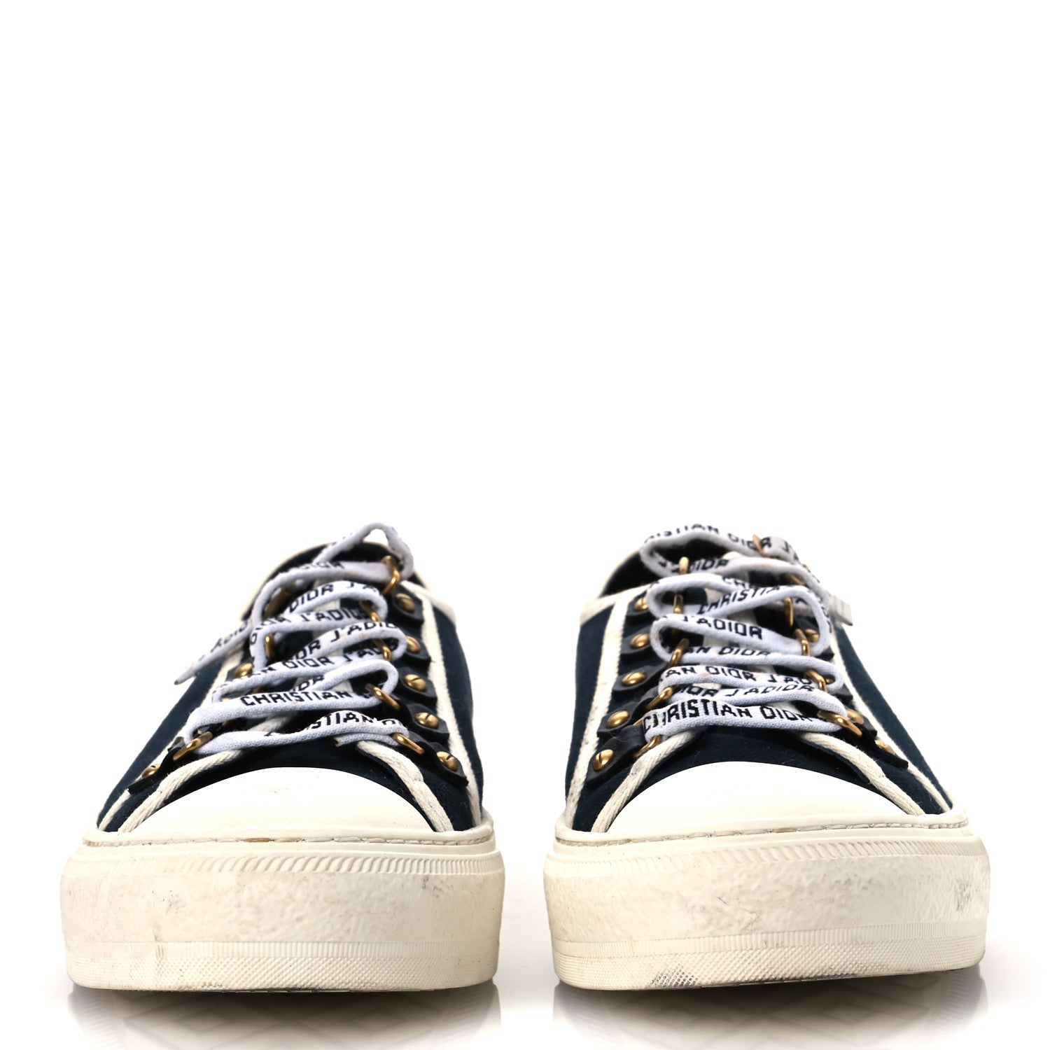 Christian Dior Canvas Womens Walk'n'Dior Low Top Sneakers 40 Navy 3 of 16