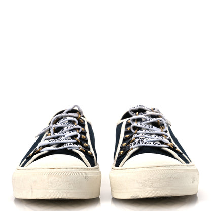 Christian Dior Canvas Womens Walk'n'Dior Low Top Sneakers 40 Navy 3 of 16