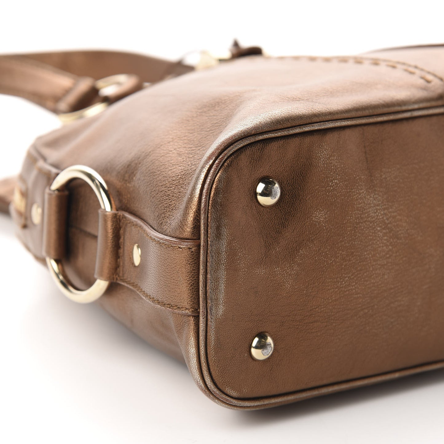 Metallic Calfskin Medium Muse Copper