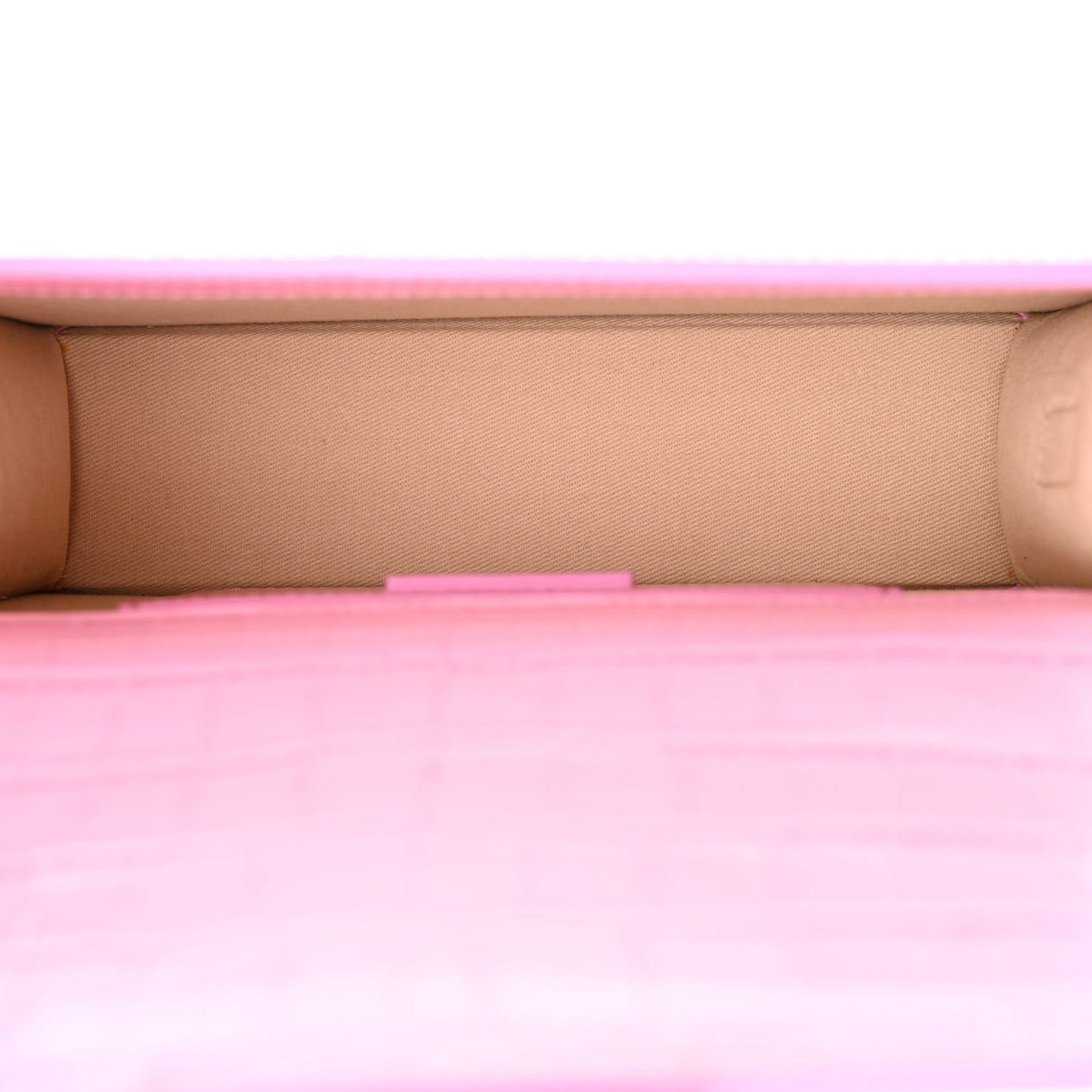 Calfskin Crocodile Embossed Le Grand Bambino Pink
