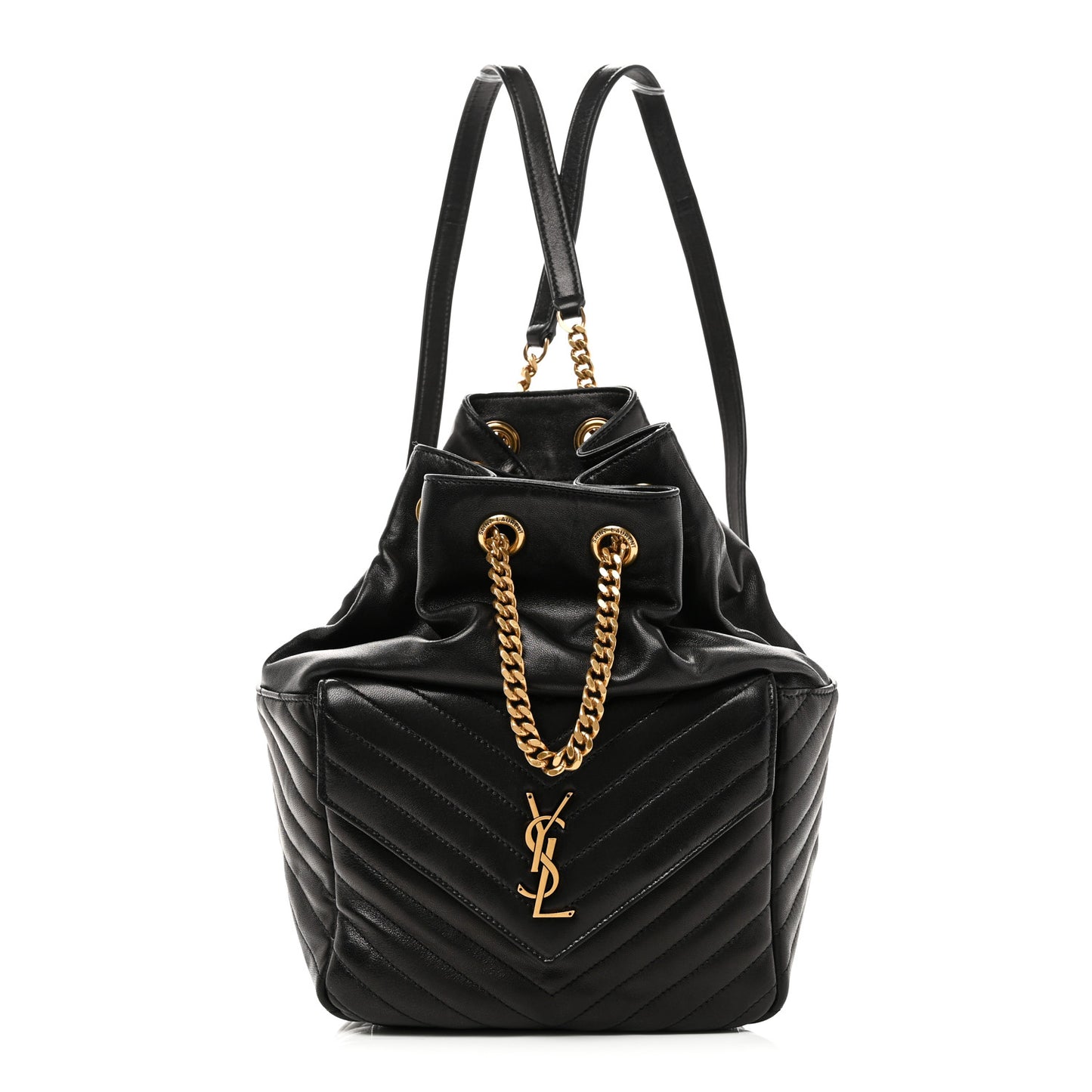 Lambskin Matelasse Monogram Joe Backpack Black